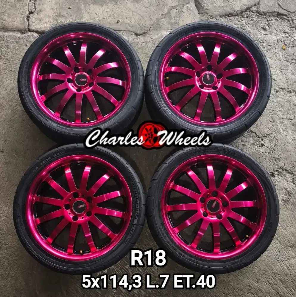 Jual velg + ban r18 5x114,3 civic accord camry dll