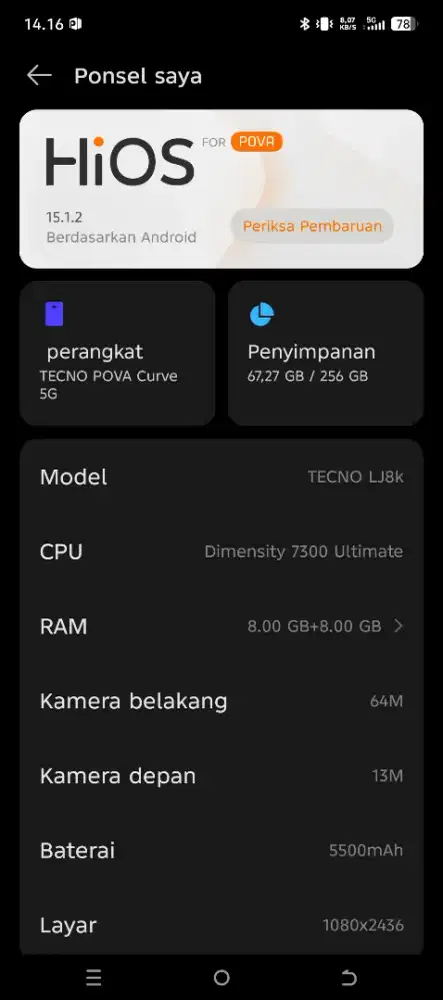 Techno pola curve 8/256