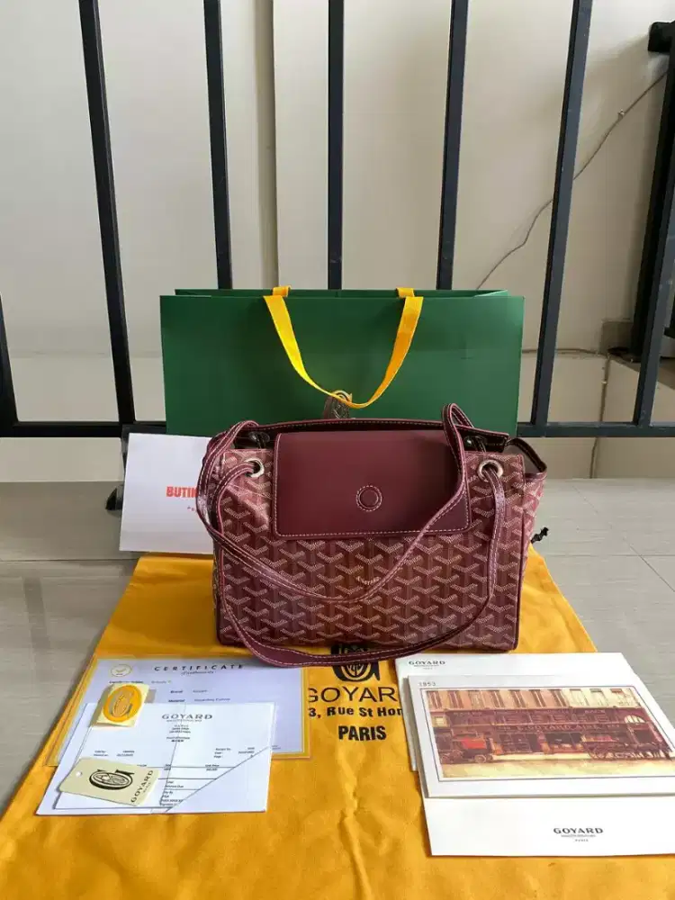 Nego Preloved Rouette PM Tote Bag Burgundy authentic