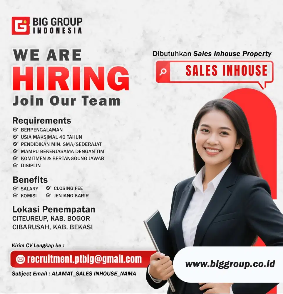 LOWONGAN KERJA - SALES PROPERTI