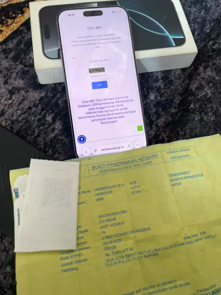 iphone 16 promax 256gb resmi beacukai