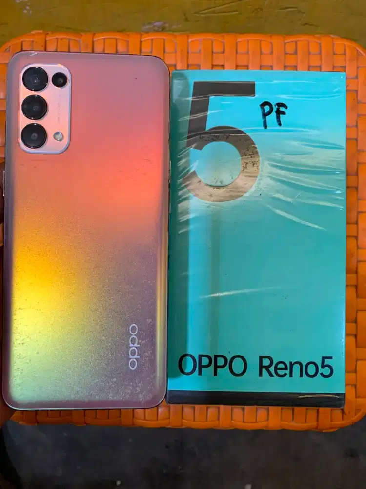 Oppo Reno 5 NFC 8+8GB 128GB Amoled Finger Layar ON Fulset Normal BS TT