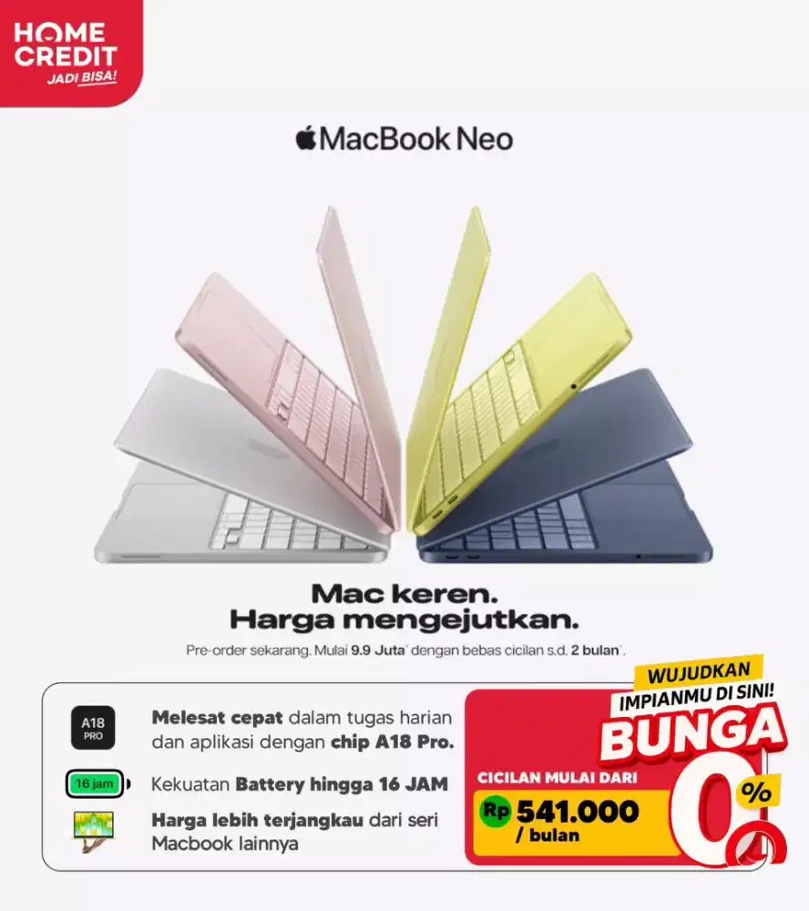 cicilan macbook neo ready promo cicilan ringan tanpa dp bisa
