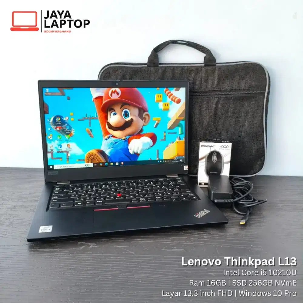 Lenovo Thinkpad L13  i5 Gen 10 RAM 16GB SSD 256GB Laptop Second Bekas