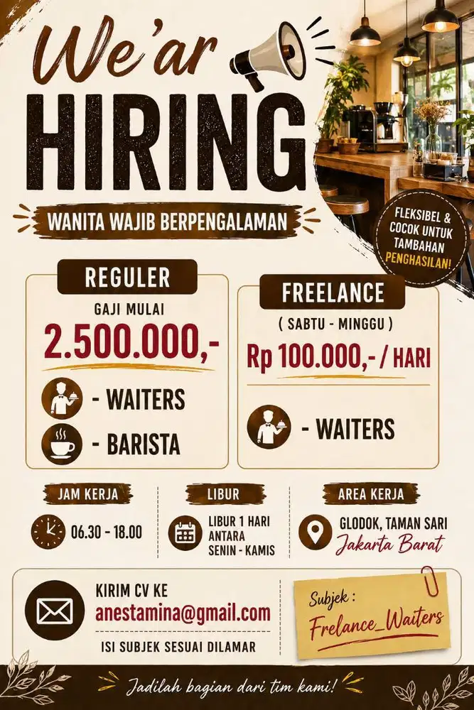 Barista  | Waiters Wanita