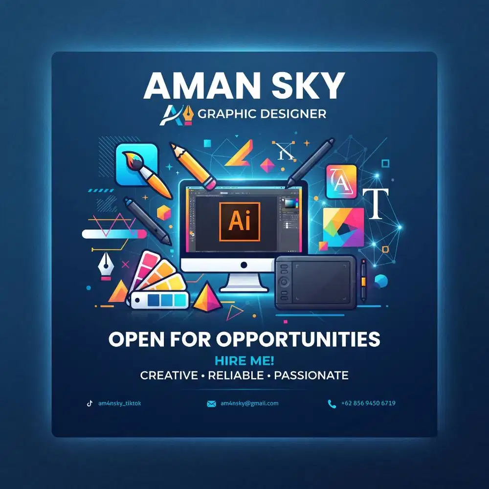 Design Grafis + Animasi video + Percetakan