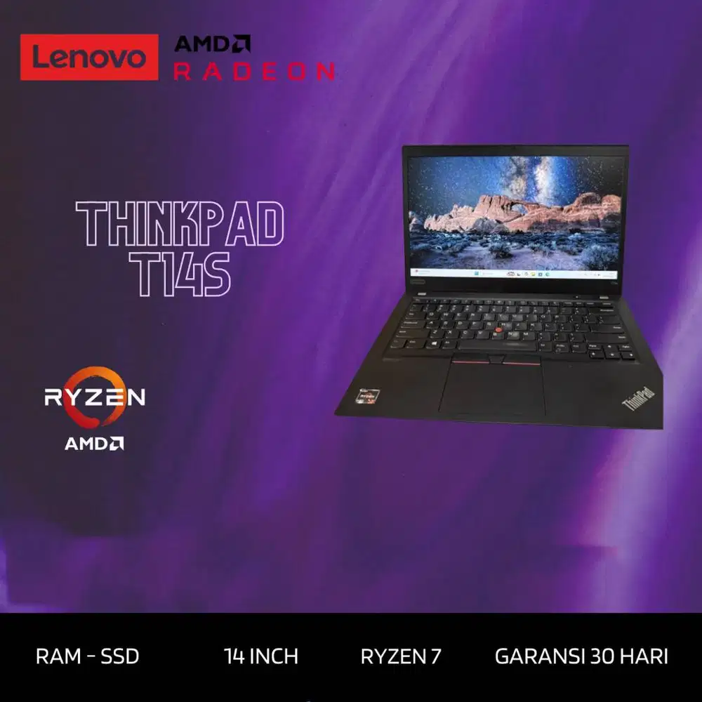 Lenovo Thinkpad T14s Ryzen 7 Pro 4750u Ram 16GB VGA AMD Radeon *RRC