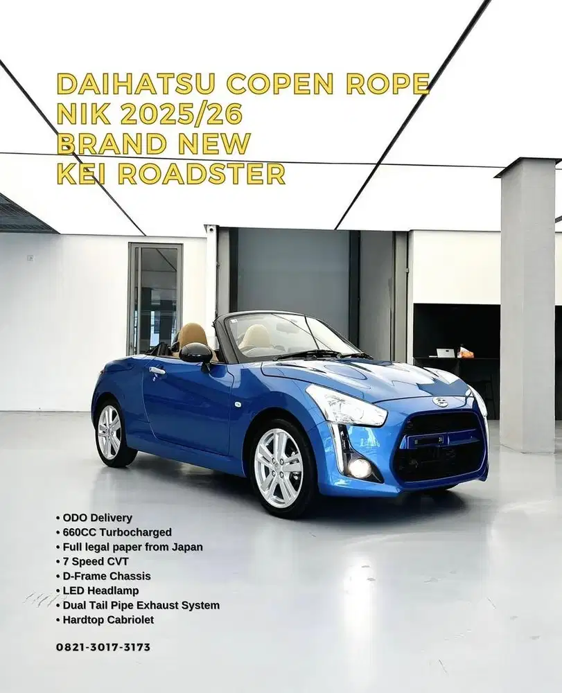 Brand New Japanese Kei Roadster Daihatsu Copen Robe NIK 2025/26