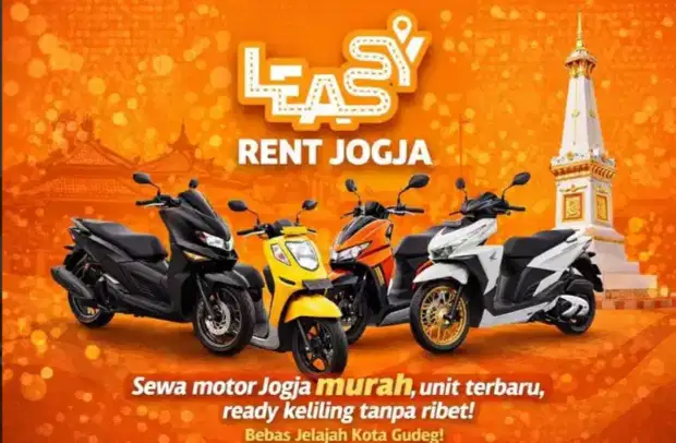 Rental Motor Jogja Leassy, Kendaraan Terawat untuk Semua Kebutuhan
