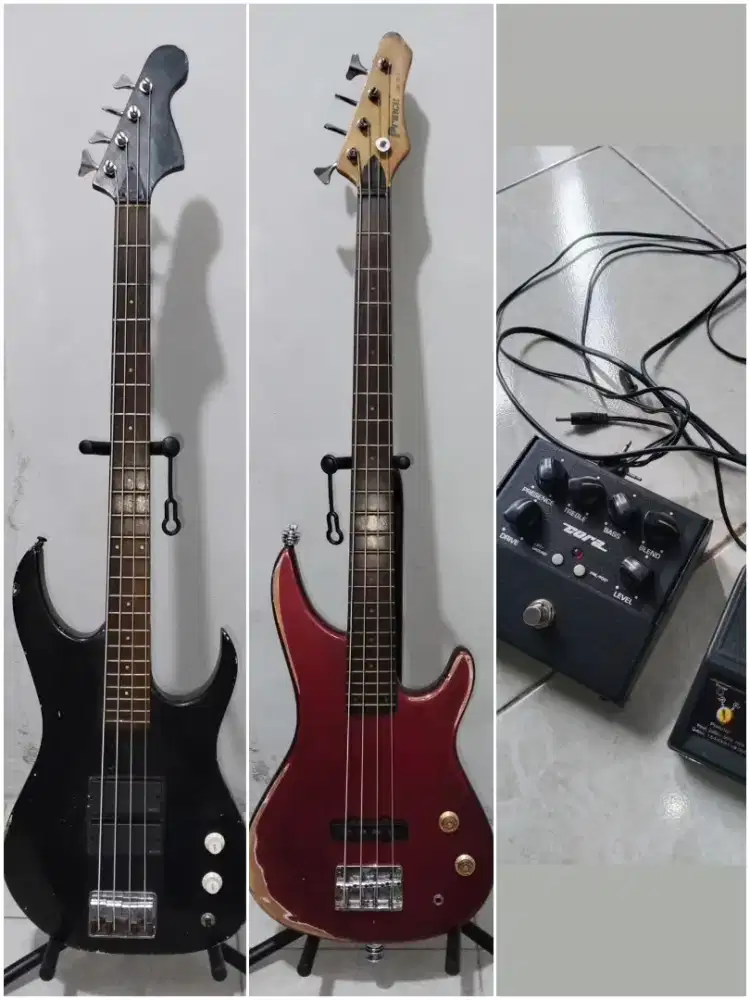 koleksi gitar bass vintage mantap siap pakai