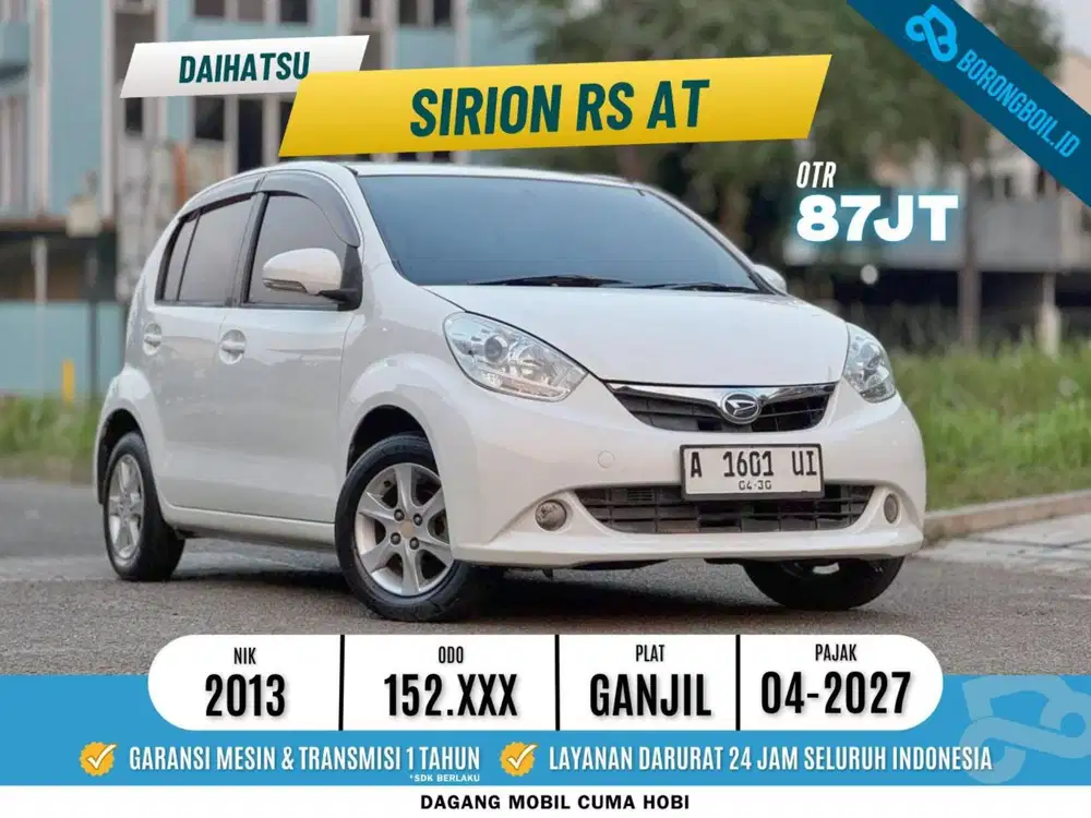 Daihatsu Sirion RS at 2013 putih metalik 2014 agya yaris jazz