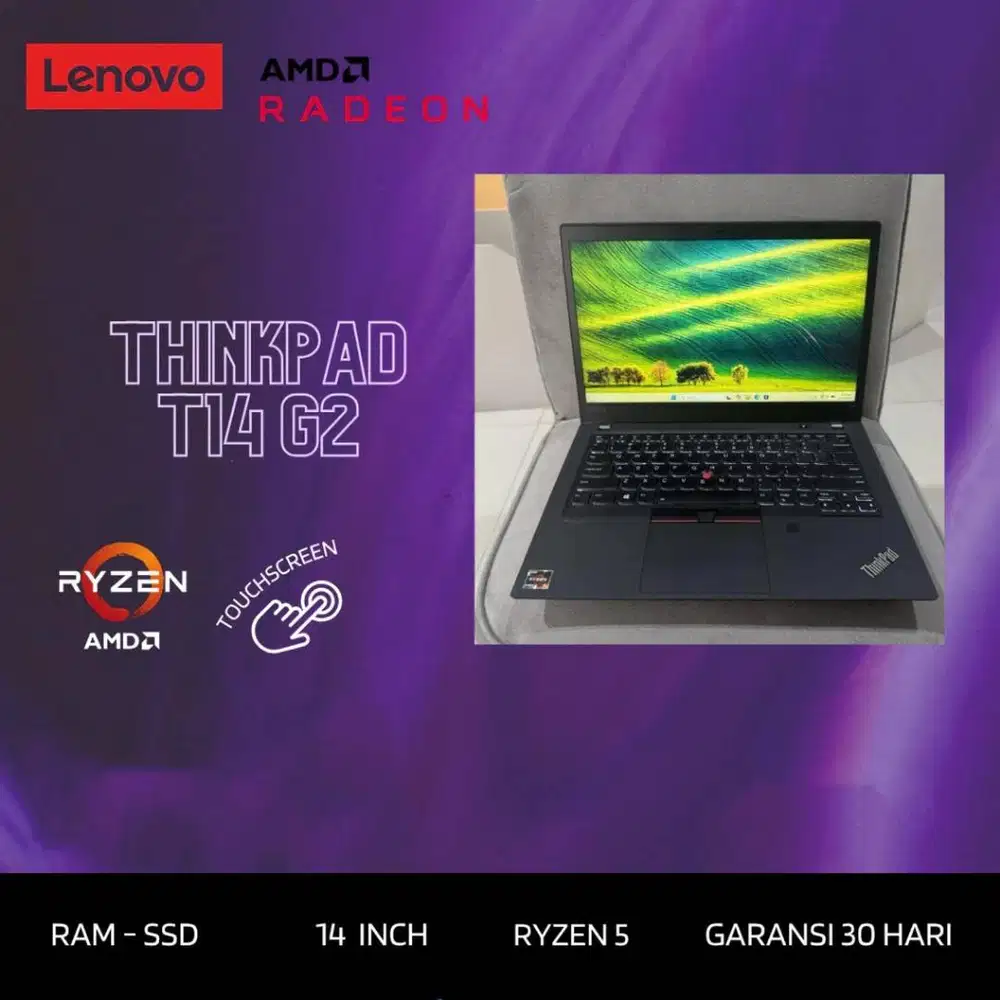 Lenovo Thinkpad T14 G2 Ryzen 5 Pro 5650U Ram 16GB Touchscreen *RRC