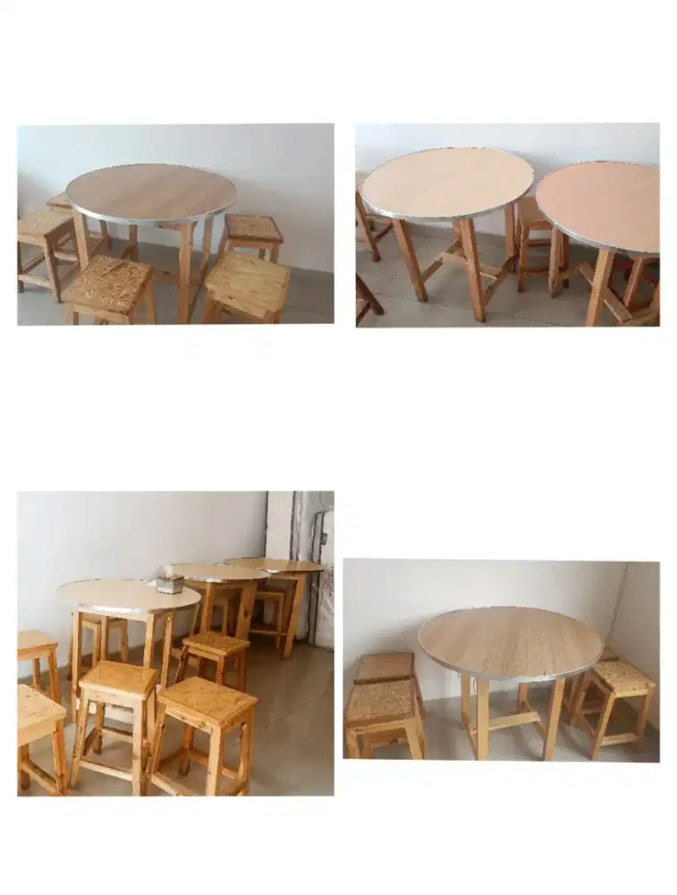Dijual meja cafe bundar kayu kokoh dan kuat