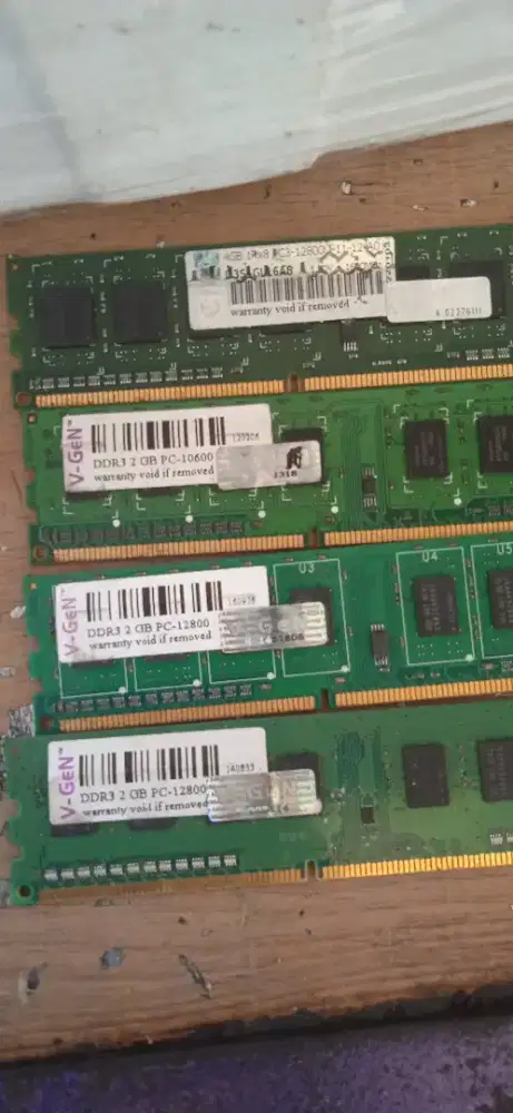 dijual ram merek Vgen komputer 4 pcs(4 pcs 2 gb, 1 pcs 4 gb)