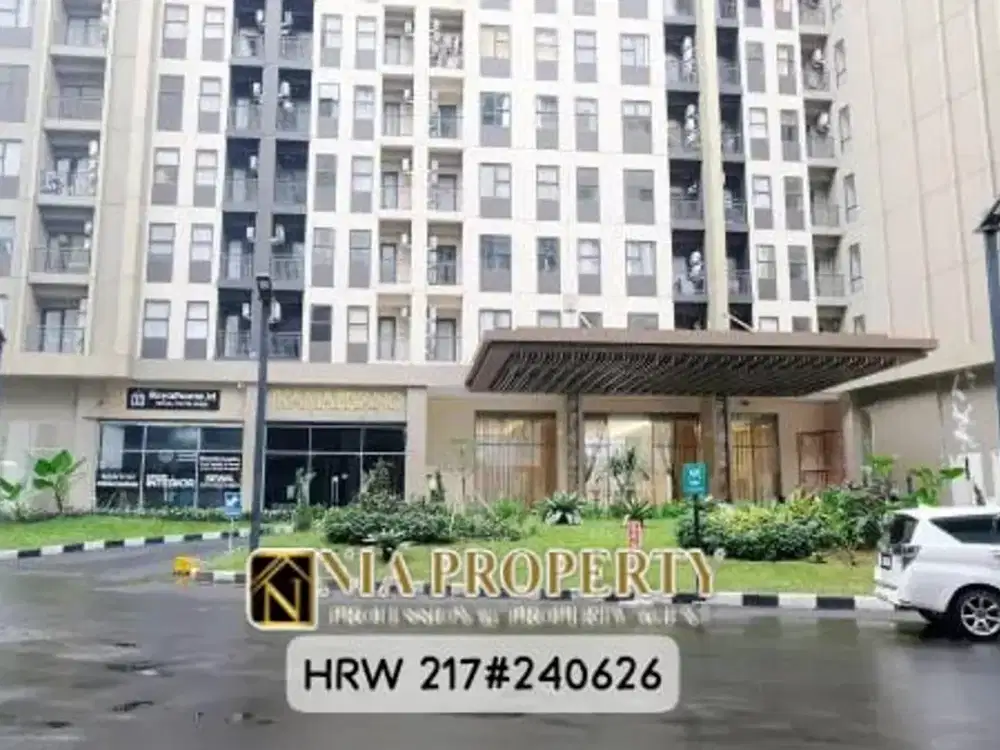 DIJUAL PARTEMEN FULLY FURNISHED POSISI HOOK DI TRANSPARK CIBUBUR  DEKAT LRT HARJAMUKTI