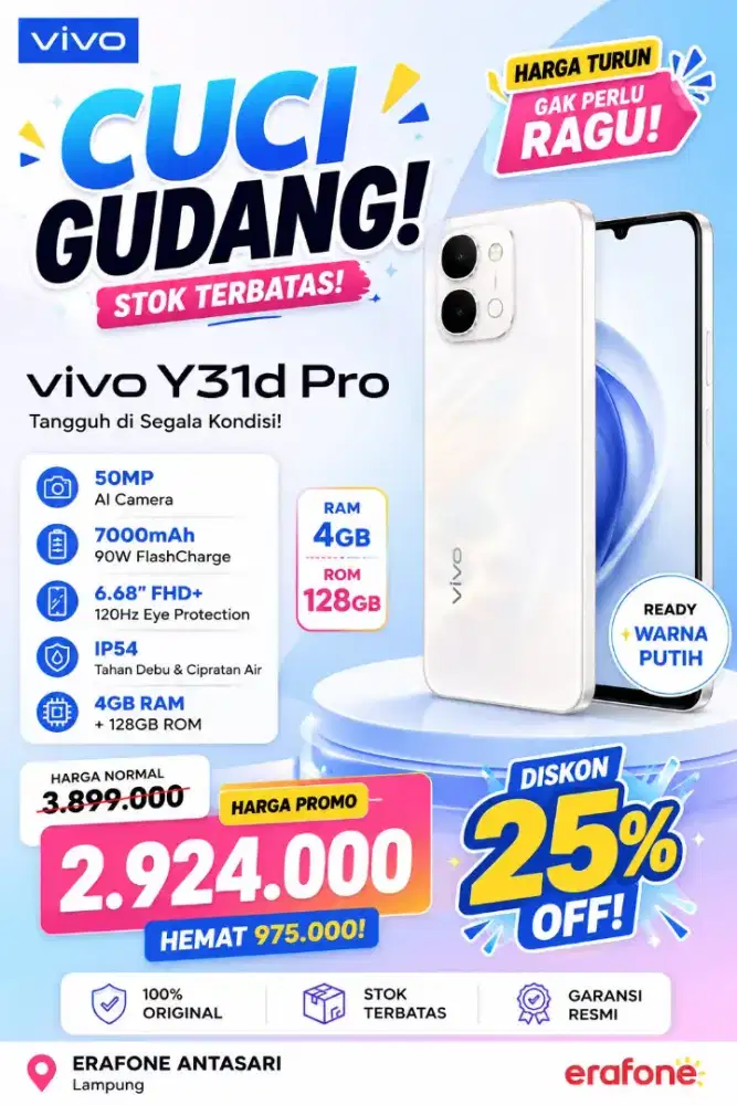 Promo cashback Vivo y31d