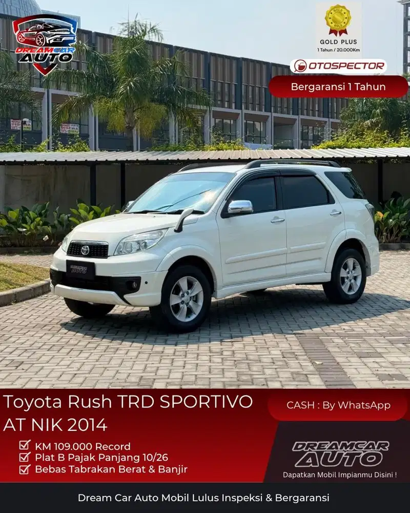 [ KM 106rb ] Toyota Rush S TRD AT 2014 Konde Non manual pre facelift