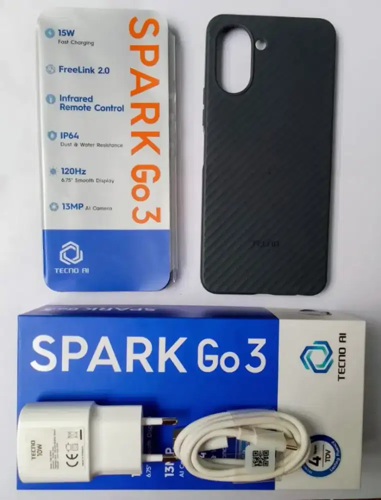 Tecno Spark Go 3 Ram 4+4/64 Garansi Panjang