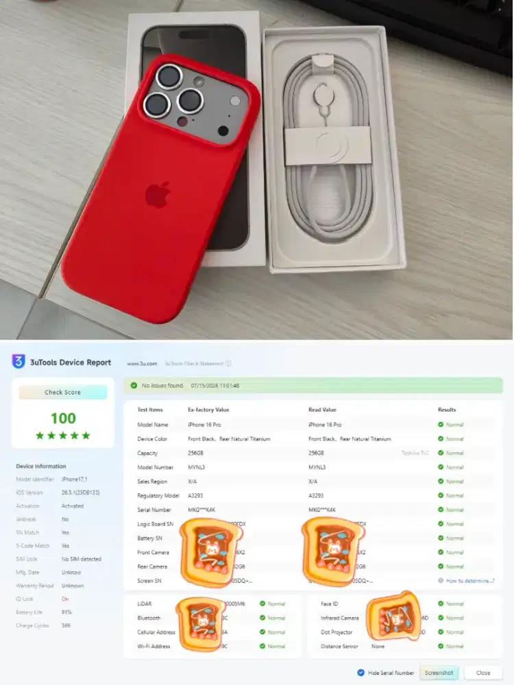 iPhone 16 Pro 256 Natural Titanium inter no minus all sim