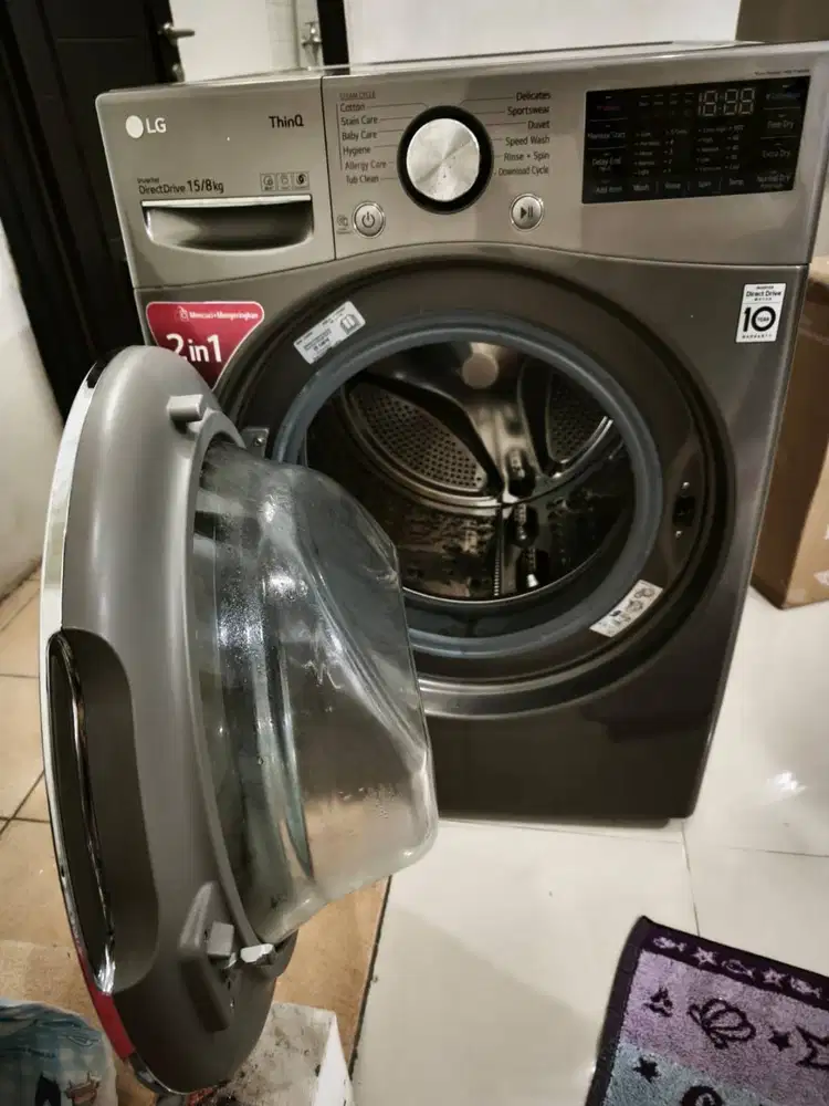 JUAL MESIN CUCI LG BARU , BELUM PERNAH PAKAI, KEGEDEAN