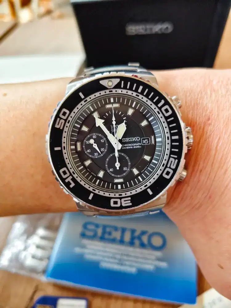 Seiko SNDA13P1 Caesar Panda Chronograph Diver 200m Fullset Original