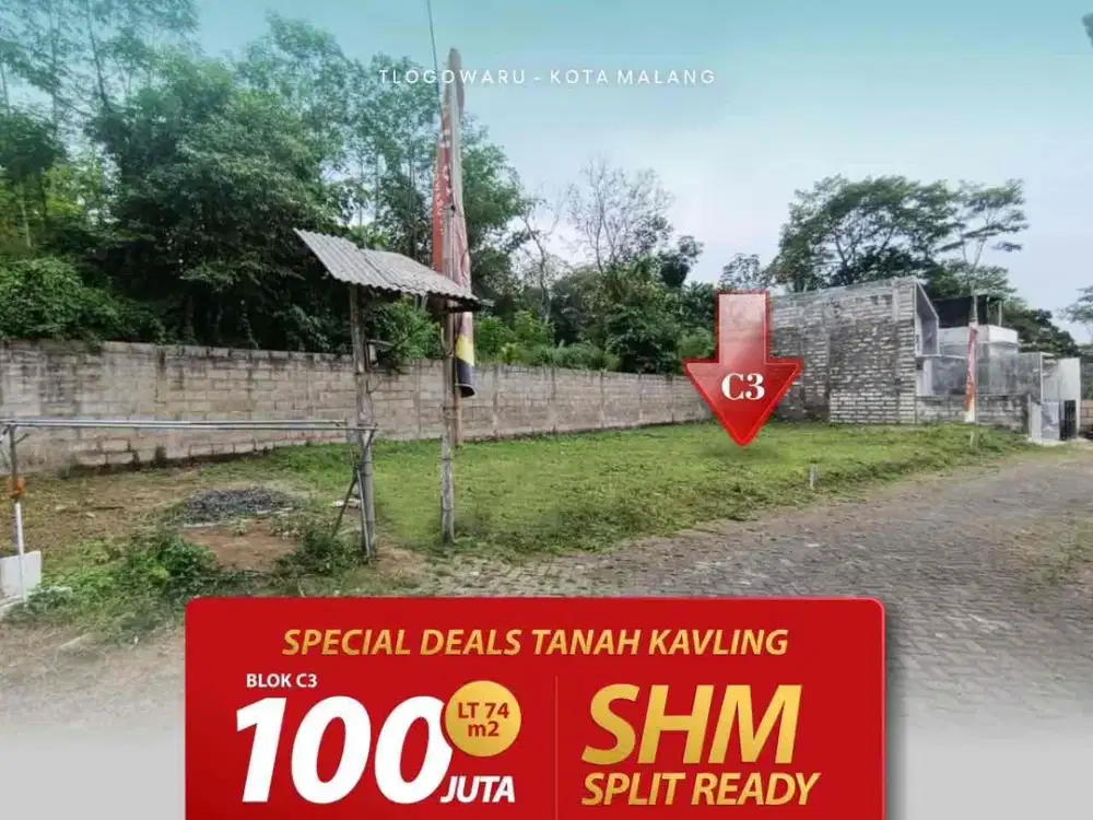 Tanah Kavling Siap Bangun Shm Split Tlogowaru Kota Malang