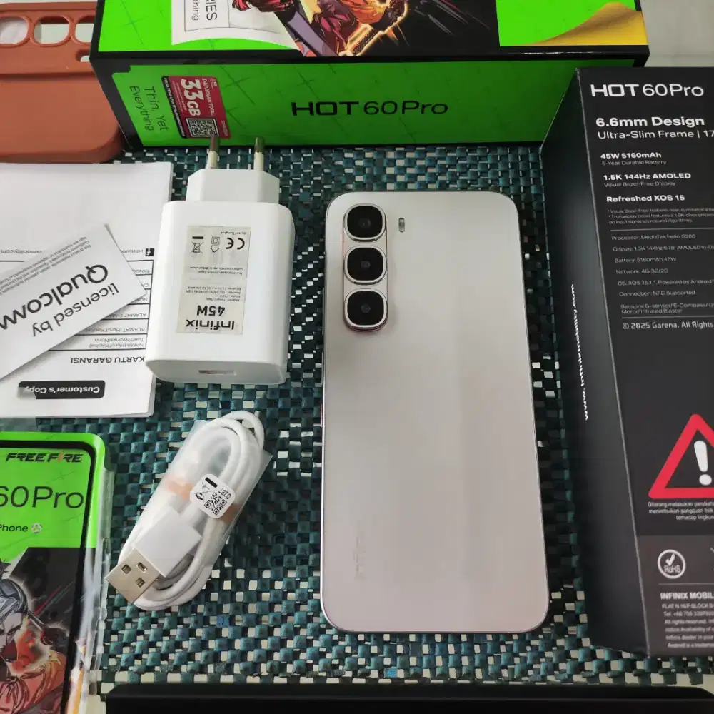 Infinix Hot 60 pro, 8/256Gb Fullset, bisa TT