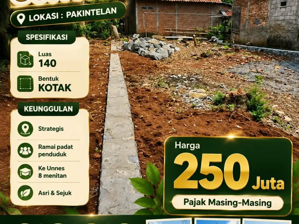 Tanah murah UNNES patemon SHM ready jual murah