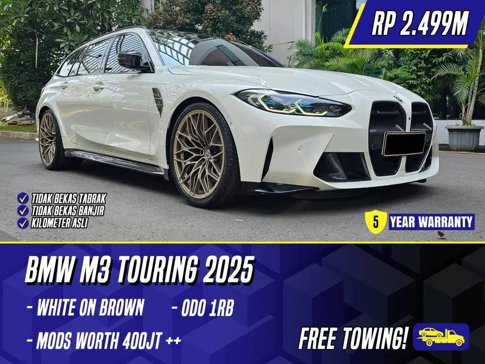 BMW M3 Touring 2025 White on Brown Putih M 3 xDrive