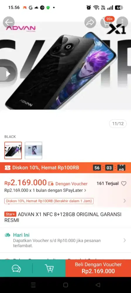 Jual hp Advan X1