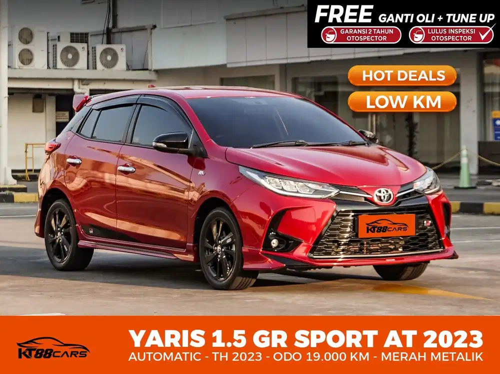 [BERGARANSI] TOYOTA YARIS GR SPORT MATIC TAHUN 2023 MERAH GENAP LOW KM