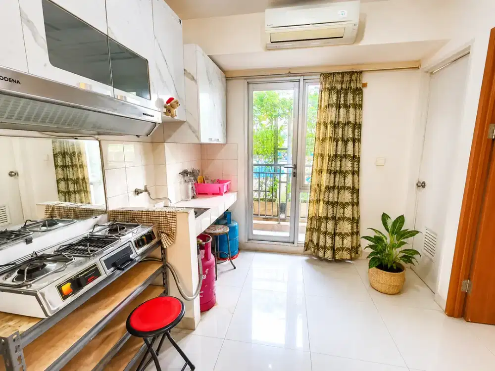 Dijual 2BR Oak Tower B – Full Furnish, Lantai 1, Sky Garden, Gym & Kolam Renang, Pulo Gadung