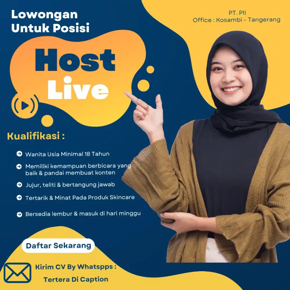 LOWONGAN KERJA HOST LIVE