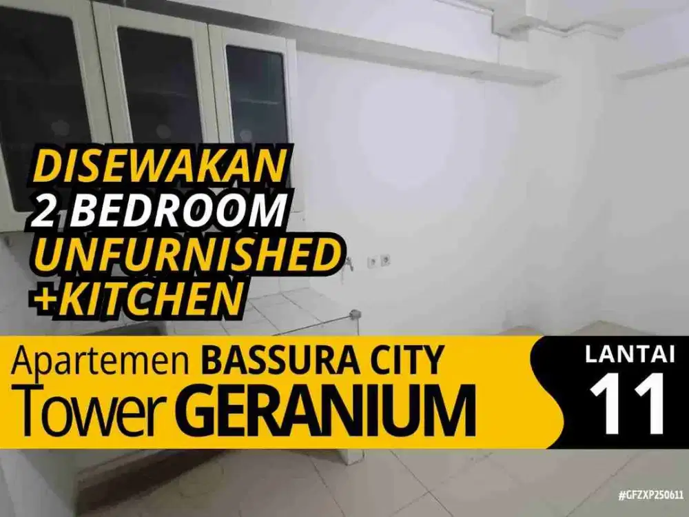 Sewa 2 Bedroom Kosongan Ada Kitchen Lantai 11 Apartemen Bassura City