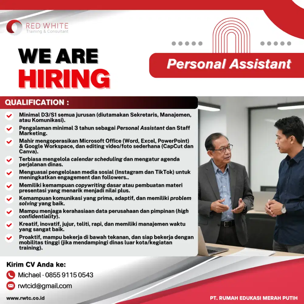 Lowongan Personal Assistant