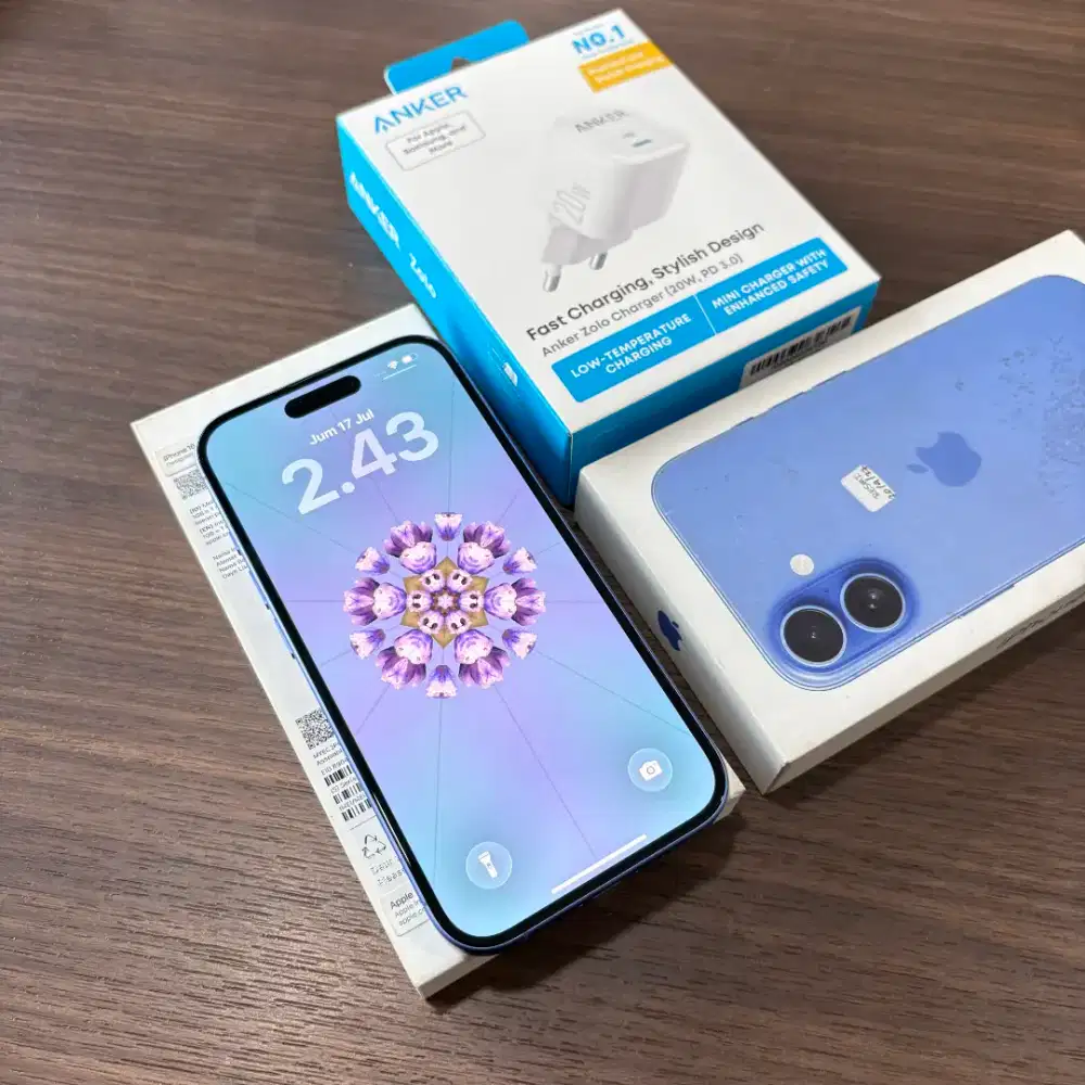 IPhone 16 128GB [Ultramarine] Garansi Resmi iBox