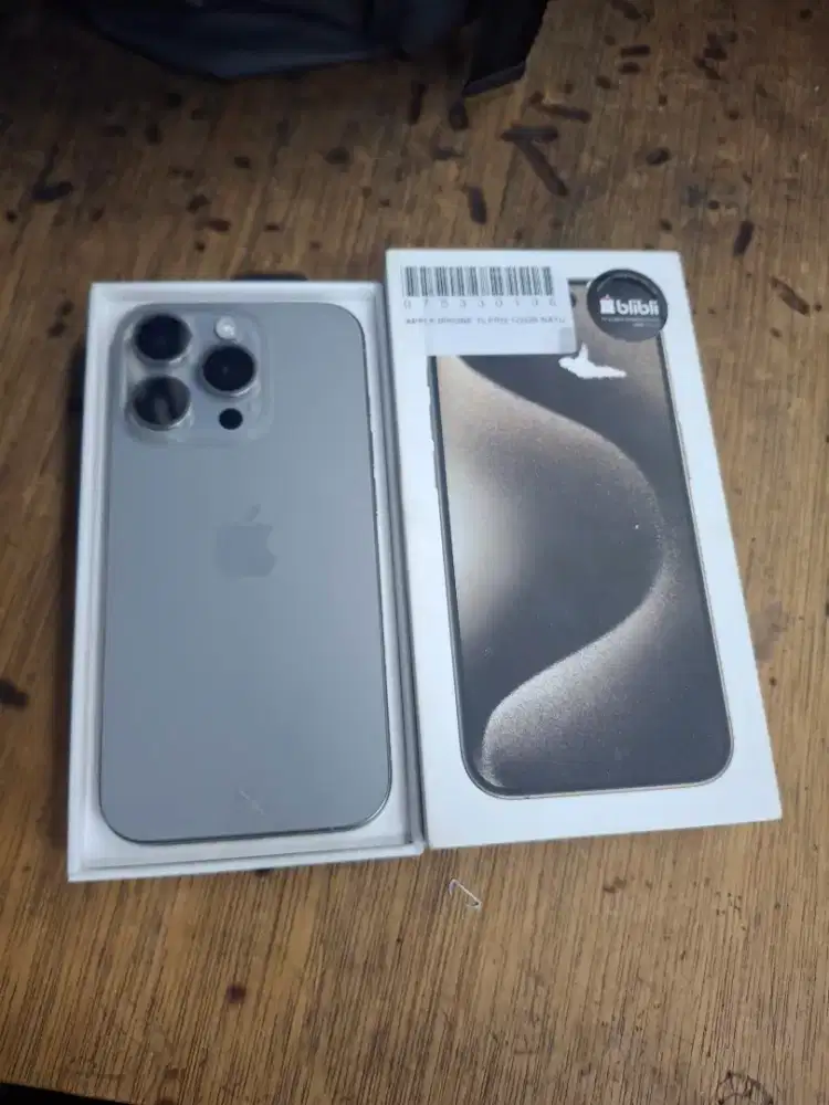 IPHONE 15 PRO 128GB NATURAL TITANIUM RESMI