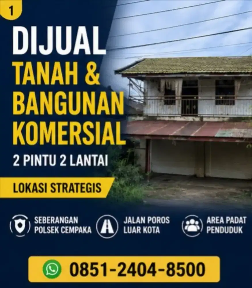 Bismillah, Dijual Ruko 2 Lantai Strategis Depan Polsek Cempaka