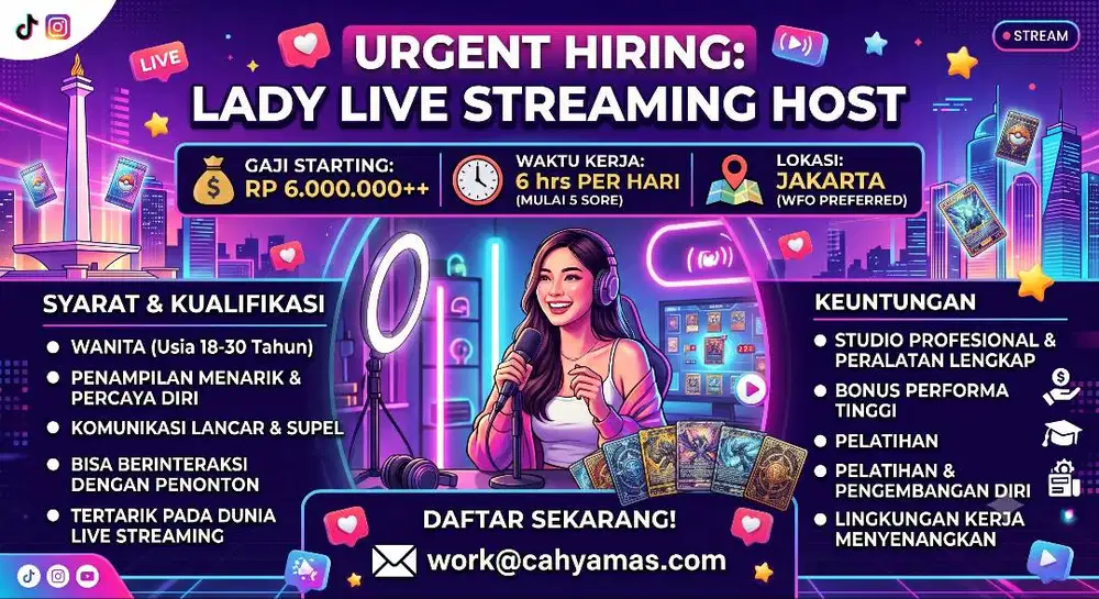 TCG LIVE STREAMING HOST WANITA