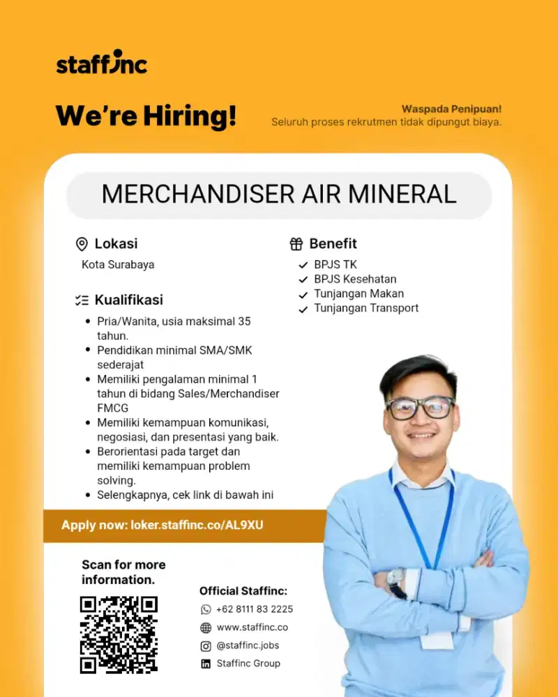 LOKER SURABAYA MERCHANDISER AIR MINERAL TANPA IJAZAH