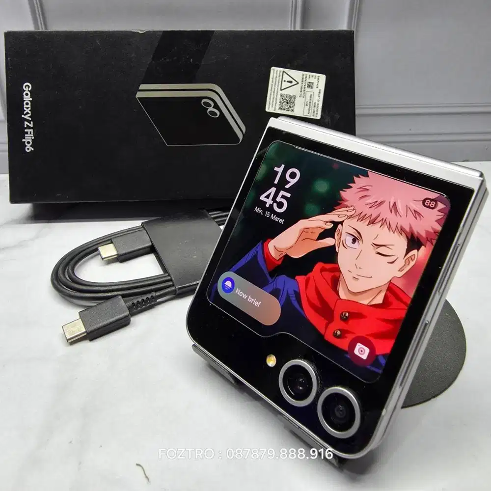 Samsung Galaxy Z Flip 6 12/256GB Silver Resmi SEIN Fullset No Minus