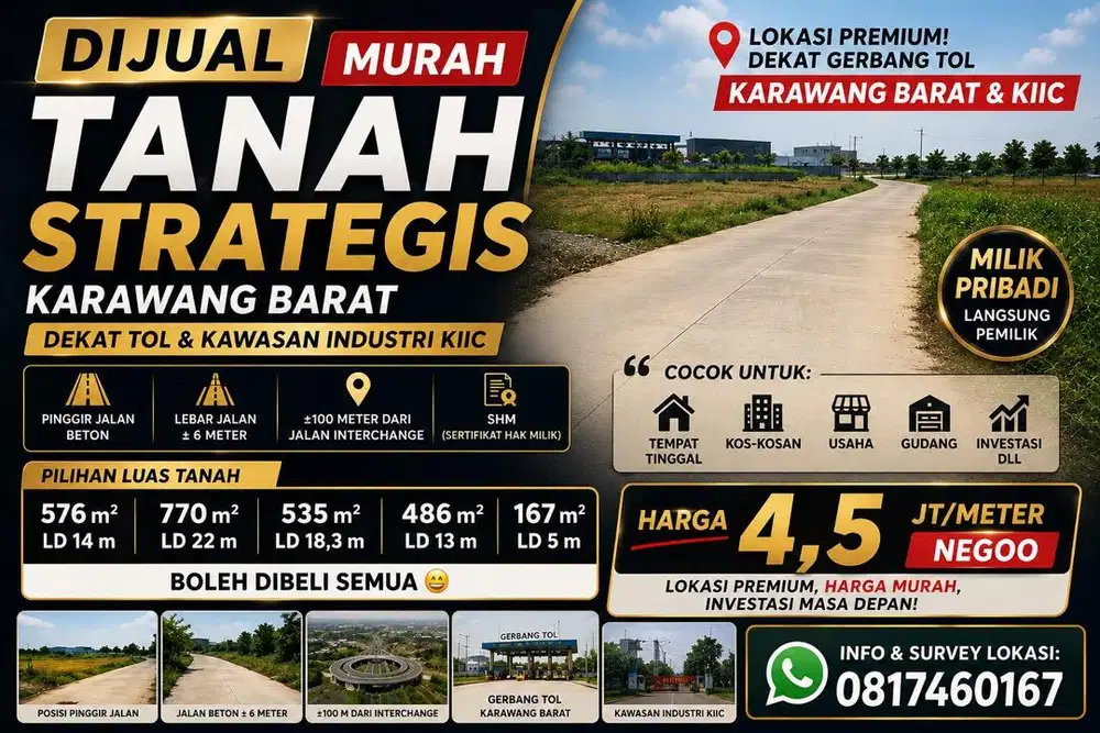 Dijual Tanah Strategis