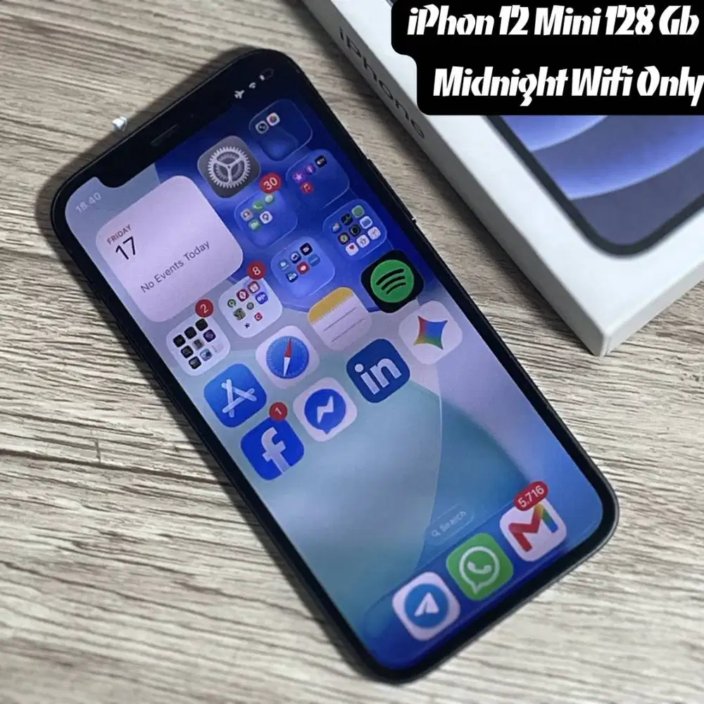 iPhone 12 Mini 128 Gb Midnight Wifi Only