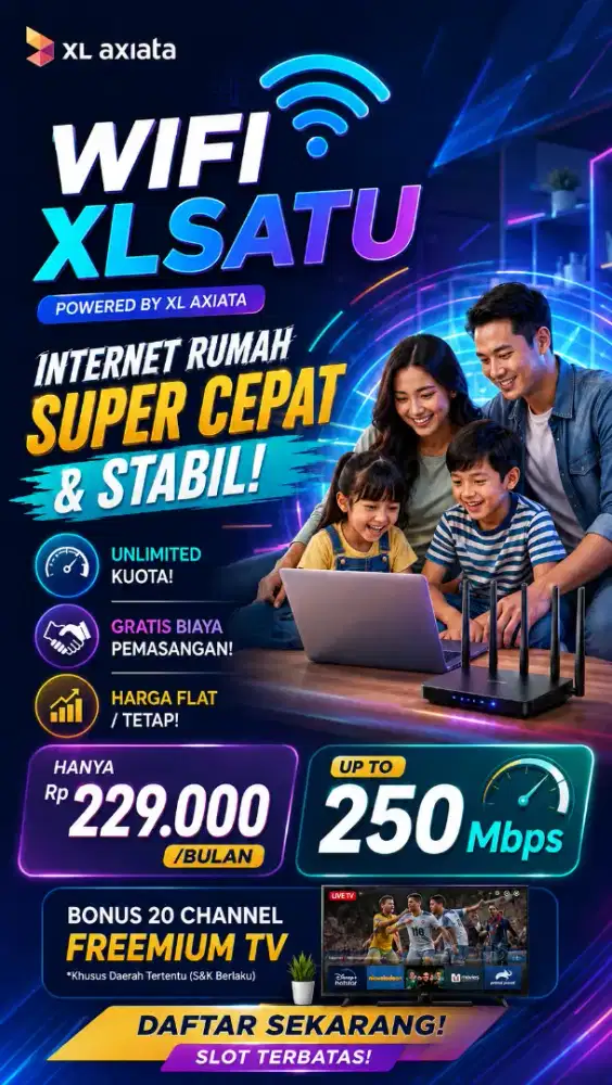 Wifi XLSATU Gresik, Surabaya, Sidoarjo
