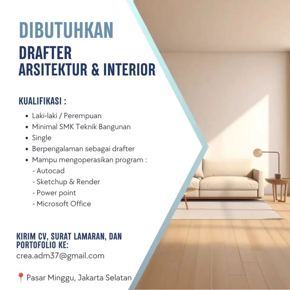 Drafter Arsitek dan Interior