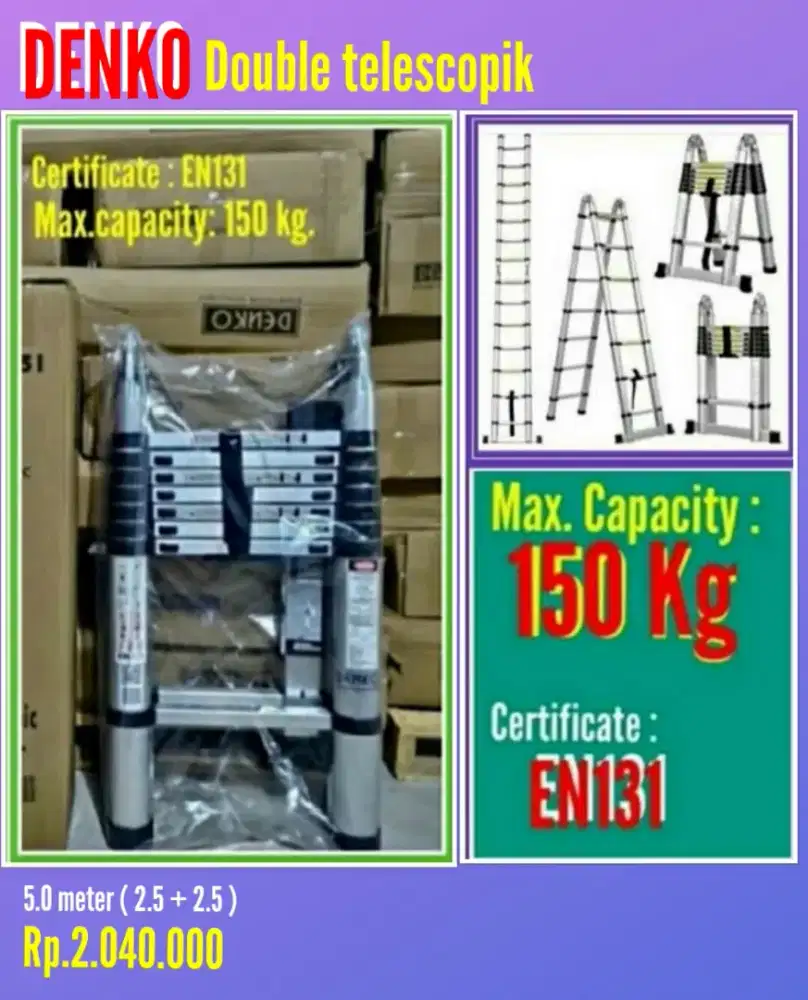 Tangga TELESCOPIK 5 Mtr