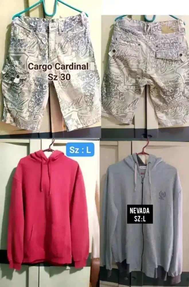 150 semuanya celana cargo cardinal dan hoodie