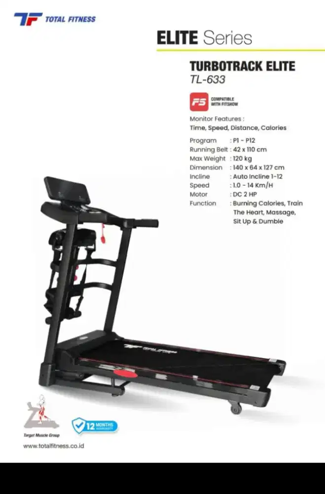 TREADMIL ELEKTRIK  TL 299 TIGA FUNGSI