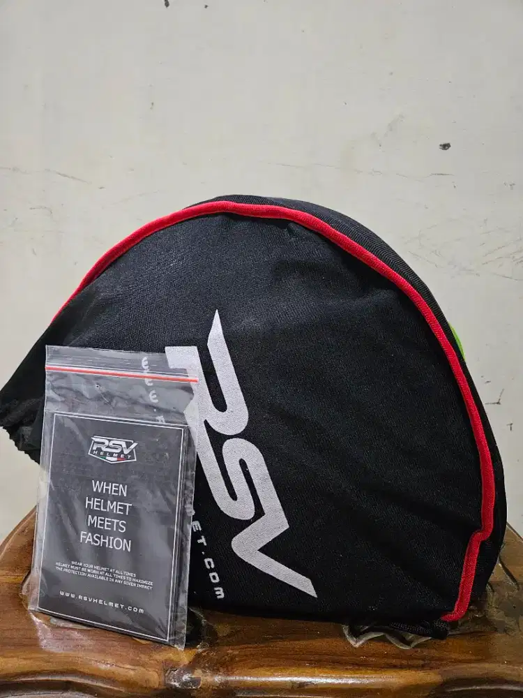 Helm RSV FF500 Black Doff - Paket Ganteng Fullset Mulus