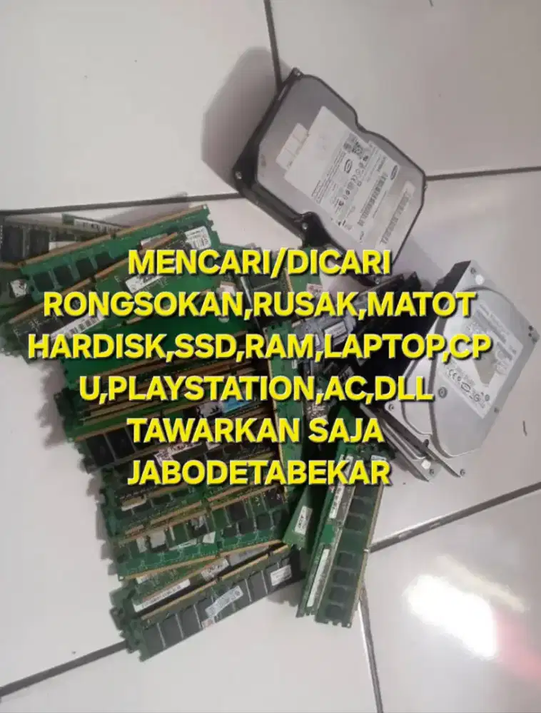 DICARI SAYA MENCARI HARDISK DLL KONDISI RUSAK TAWARKAN